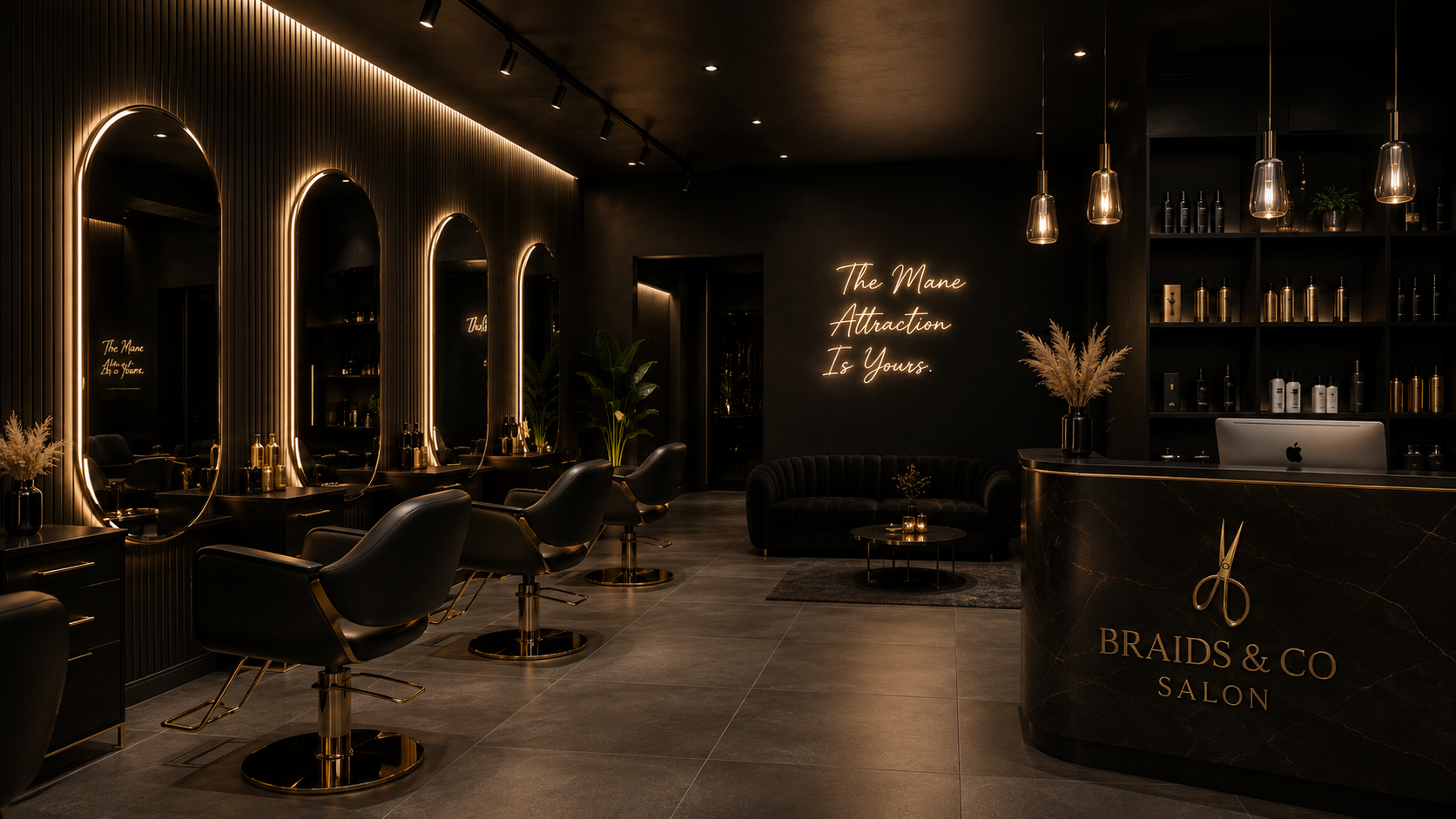 BraidsnCo salon interior